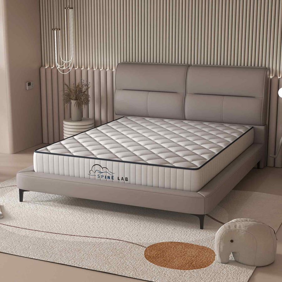 Spine-Lab Mattress 5 Zone 21cm Medium Firm Foam Bonnell Spring - King Single - White, image 3