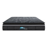 Cloud Zone Double Layer Euro Top Pocket Spring Mattress Plush Medium Firm 34cm - Queen - Top-Down View
