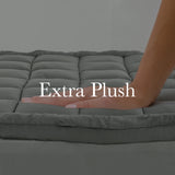 Royal Comfort Charcoal Bamboo Blend Topper 800GSM 45cm Skirt Luxury Bedding - Single - Charcoal