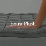 Royal Comfort Charcoal Bamboo Blend Topper 800GSM 45cm Skirt Luxury Bedding - King - Charcoal - Extra Image