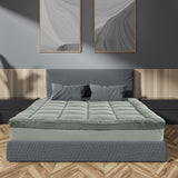 Royal Comfort Charcoal Bamboo Blend Topper 800GSM 45cm Skirt Luxury Bedding - King - Charcoal - Extra Image