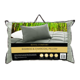 Royal Comfort Charcoal Bamboo Pillow Hotel Quality Luxury Single Pack - Extra Image