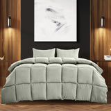 Royal Comfort 350GSM Charcoal Bamboo Quilt Luxury Bedding Duvet All Seasons - Single - Charcoal - Front View