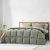 Royal Comfort 350GSM Charcoal Bamboo Quilt Luxury Bedding Duvet All Seasons - Single - Charcoal - Top-Down View