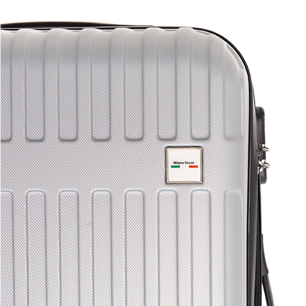Milano Decor 3 Piece Luggage Set Travel Hard Case 20 24 28 Hard Case Durable - Silver