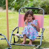 Havana Outdoors Beach Chair 2 Pack Folding Portable Summer Camping Outdoors - Dusty Rose - Top-Down View