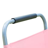 Havana Outdoors Beach Chair 2 Pack Folding Portable Summer Camping Outdoors - Dusty Rose - Close-Up Angle