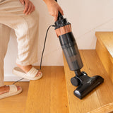 MyGenie CX300 2 in 1 Corded Stick Vacuum Ultralight Bagless Black Rose Gold - Close-Up Angle