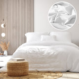 Royal Comfort 100% Jersey Cotton Quilt Cover Set Ultra Soft Bedding Luxurious - Queen - White - Front View