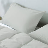 Royal Comfort 100% Jersey Cotton Quilt Cover Set Ultra Soft Bedding Luxurious - Queen - Grey Marle - Rear View