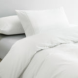 Royal Comfort 100% Jersey Cotton Quilt Cover Set Ultra Soft Bedding Luxurious - King - White - Top-Down View