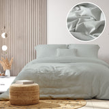 Royal Comfort 100% Jersey Cotton Quilt Cover Set Ultra Soft Bedding Luxurious - King - Grey Marle - Front View