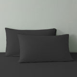 Royal Comfort 100% Jersey Cotton Quilt Cover Set Ultra Soft Bedding Luxurious - King - Charcoal Marle - 45-Degree Angle