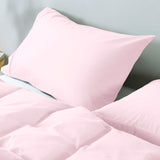 Royal Comfort 100% Jersey Cotton Quilt Cover Set Ultra Soft Bedding Luxurious - King - Pink Marle - Rear View
