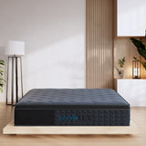 Eco Lux Euro Top 7 -Zone Pocket Spring Mattress Plush Edge Support Medium Firm - Queen - Front View
