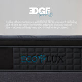 Eco Lux Euro Top 7 -Zone Pocket Spring Mattress Plush Edge Support Medium Firm - Queen - Close-Up Angle