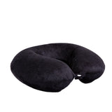Milano Decor Memory Foam Travel Neck Pillow With Clip Cushion Support Soft Black - Top-Down View