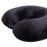 Milano Decor Memory Foam Travel Neck Pillow With Clip Cushion Support Soft Black - 45-Degree Angle