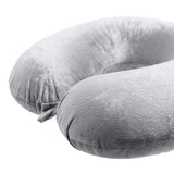 Milano Decor Memory Foam Travel Neck Pillow With Clip Cushion Support Soft Grey - 45-Degree Angle