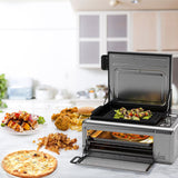 Kitchen Couture 9-In-1 Sensei XL Flip Air Fryer Oven Grill Stainless Steel - Close-Up Angle