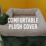 4Paws Cat Tree Scratching Post House Furniture Bed Cactus Play 70cm Green - 45-Degree Angle