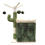 4Paws Cat Tree Scratching Post House Furniture Bed Cactus Play 70cm Green - Extra Image
