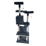 4Paws Cat Tree Scratching Post House Furniture Bed Luxury Plush Play 180cm - Grey - Extra Image