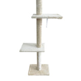 4Paws Cat Tree Scratching Post House Furniture Bed Luxury Plush Play 230cm - Beige - Extra Image