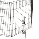 4Paws 8 Panel Playpen Puppy Exercise Fence Cage Enclosure Pets Black All Sizes - 24 - Black