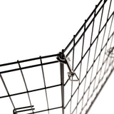 4Paws 8 Panel Playpen Puppy Exercise Fence Cage Enclosure Pets Black All Sizes - 30 - Black - Low Angle