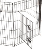 4Paws 8 Panel Playpen Puppy Exercise Fence Cage Enclosure Pets Black All Sizes - 36 - Black - Close-Up Angle