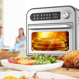 Kitchen Couture 10 Litre Compact Air Fryer Oven Oil Free Cooking Silver - Side View