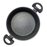 Stone Chef Forged Casserole With Lid Cookware Kitchen Black 24cm - 45-Degree Angle