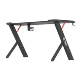 Dyskord Gaming Table Desk Office Desktop Steel LED RGB Lighting - Side View