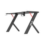 Dyskord Gaming Table Desk Office Desktop Steel LED RGB Lighting - Rear View
