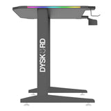 Dyskord Adjustable Gaming Table Desk Office Desktop Steel LED RGB Lighting - Rear View