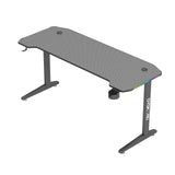 Dyskord Adjustable Gaming Table Desk Office Desktop Steel LED RGB Lighting - Close-Up Angle