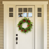 Santa's Helper Pine Cone Christmas Wreath Decor Xmas 50CM - Front View