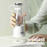 Kitchen Couture Fusion Portable Blender Electric Hand Held Mixer Shaker Maker - Pink - Top-Down View