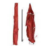 Havana Outdoors Beach Umbrella 2.4M Outdoor Garden Beach Portable Shade Shelter - Red - Extra Image
