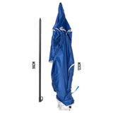 Havana Outdoors Beach Umbrella 2.4M Outdoor Garden Beach Portable Shade Shelter - Blue - Extra Image