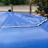 Havana Outdoors Beach Umbrella 2.4M Outdoor Garden Beach Portable Shade Shelter - Blue - Extra Image
