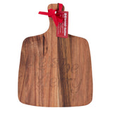 Bread and Butter Rectangle Paddle Food Board w/ 2 Cheeese Knives - Front View