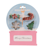 Bread and Butter Cookie Cutter - Snowglobe, Card, Tree, Candy Cane - 4 Pack