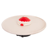 Bread and Butter Santa Footed Cake Plate 29 x 12.5cm - Side View