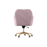 Casa Decor Arles Velvet Office Chair Mid Back Swivel Height Adjustable Blush - Extra Image