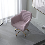 Casa Decor Arles Velvet Office Chair Mid Back Swivel Height Adjustable Blush - Extra Image