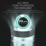 MyGenie X9 Twin Spin Turbo Mop Vacuum Cleaner Floor Mopping Cordless - Blue - Low Angle