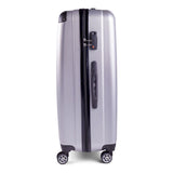 Milano Premium 3pc ABS Luggage Suitcase Luxury Hard Case Shockproof Travel Set - Silver - Rear View