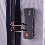Milano Premium 3pc ABS Luggage Suitcase Luxury Hard Case Shockproof Travel Set - Silver - Extra Image
